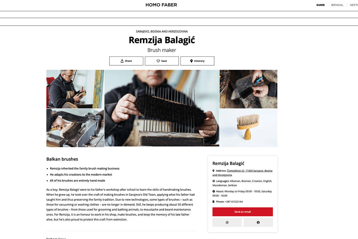 HOMO FABER GUIDE - Remzija BALAGIC, photograph 2 of 14